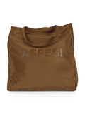 MARRONE CHIARO | Borsa shopping in nylon riciclato water repellent