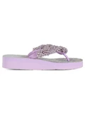 VIOLA CHIARO | Infradito platform in gomma con perline