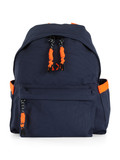 BLU | BEACH: Zaino in canvas con stampa logo frontale