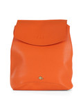 ORANGE | Gehämmerter Rucksack mit Logo-Plakette