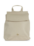 BEIGE | Zaino effetto martellato con placca logo