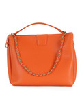 ORANGE | Handtasche mit gehämmerter Optik und geprägtem Logo