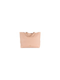 ROSA | Borsa shopping effetto martellato con logo impresso