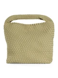 BEIGE | Sacca in tessuto intrecciato con pochette interna rimovibile
