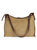 CAMMELLO | Borsa a spalla in ecosuede con inserti a contrasto
