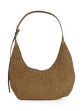 KAKI | Borsa a mezzaluna in ecosuede intrecciato