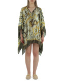 BEIGE | Bedruckter Kaftan-Strandüberwurf