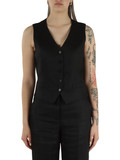 NERO | Gilet in canvas di lino PACE