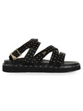 NERO | GIRL: Sandali bassi con micro borchie