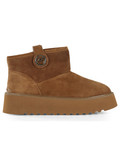 MARRONE CHIARO | Stivaletti platform in suede MARTINA 08