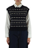 BLU | Gilet boxy fit in lana vergine SAVANA