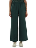 VERDE | Pantalone cropped in seta ZAINO