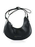 NERO | Borsa a spalla KLJ ROUNDED LEATHER TOP HANDLE