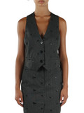GRIGIO SCURO | Gilet in misto viscosa con paillettes