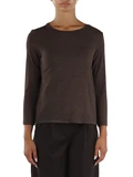 MARRONE | T-shirt in jersey di viscosa stretch MORA
