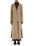 BEIGE | Cappotto lungo in panno double ACCIUGA
