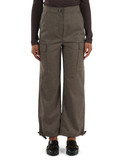 MARRONE | Pantalone in misto viscosa MANDARE con tasche cargo