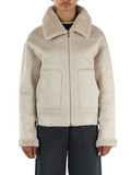 avorio | Giacca reversibile in eco suede LIUTI