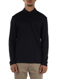 BLU SCURO | Polo manica lunga in cotone