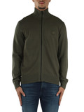 VERDE | Cardigan con zip in cotone e cashmere