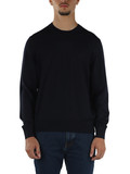 BLU SCURO | Maglia girocollo in lana vergine merino extrafine