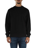 SCHWARZ | Baumwoll-Sweatshirt mit Rundhalsausschnitt und Logo-Schriftzug