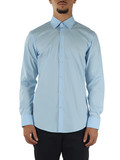 AZURBLAU | Slim-Fit Easy-Iron Hemd aus Stretch-Baumwolle