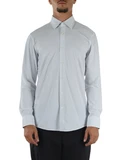 BIANCO/AZZURRO | Camicia slim fit Performance in tessuto stretch