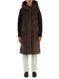 TORTORA | Gilet in ecopelliccia con cappuccio