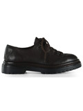 MARRONE | Stringata in pelle con allacciatura stile trekking