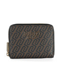 MARRONE | Portafoglio con zip CALIWEN Medium con stampa logo