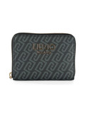 NERO | Portafoglio con zip CALIWEN Medium con stampa logo