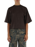 MARRONE | T-shirt in cotone NIAMEY con ricamo logo