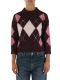 BORDEAUX | Maglia in lana e cashmere CORK con colletto