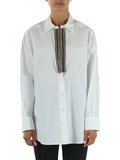 BIANCO | Camicia in popeline CAPIRAI con applicazioni in metallo