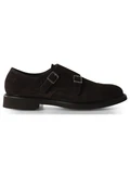 MARRONE | Mocassino doppia fibbia in suede