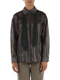 MARRONE | Camicia con stampa digitale
