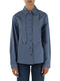 BLU | Camicia in cotone con cravatta rimovibile