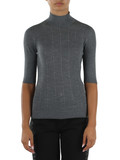 GRIGIO | Maglia maniche corte in lana vergine