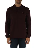 MERLOT | Langarm-Poloshirt Classic Fit aus Baumwoll-Piqué