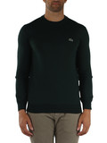 VERDE SCURO | Maglia girocollo in misto lana Regular Fit