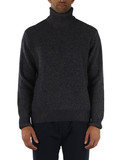 BLU | Maglia collo alto in lana vergine e cashmere