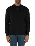 NERO | Cardigan con zip in lana e cotone Classic fit