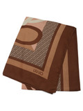 MARRONE | Foulard quadrato stampa logo