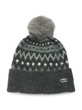 GRIGIO | Cappello in misto lana con ponpon