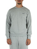 GRIGIO | Felpa girocollo in misto cotone con ricamo logo