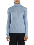 AZZURRO | Maglia collo alto in lana merino e cashmere