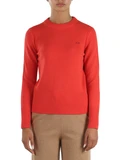 ROSSO CHIARO | Maglia girocollo in misto lana merino e cashmere