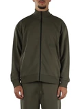 VERDE | Felpa con zip in misto cotone