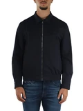 BLU SCURO | Giacca in cotone con ricamo logo